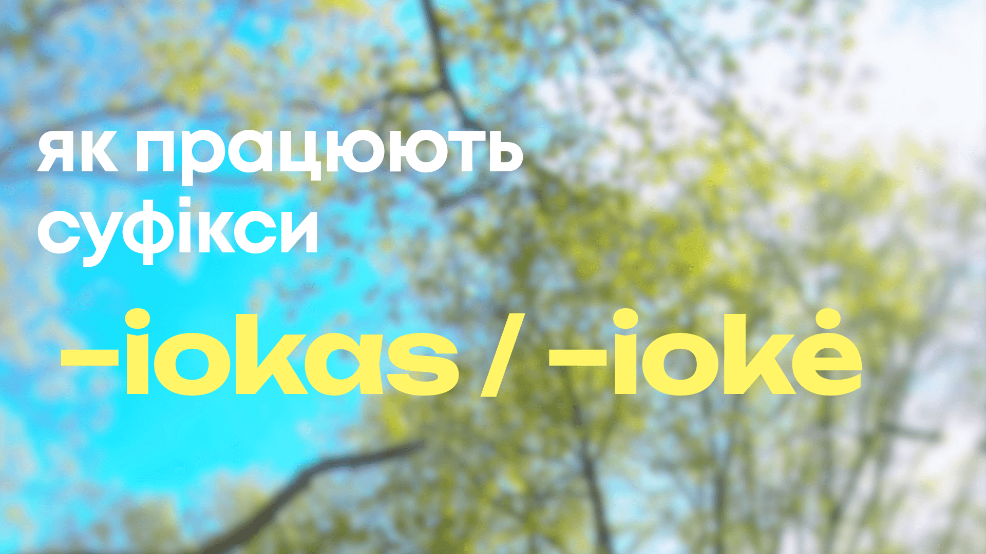 Суфікси –iokas / –iokė