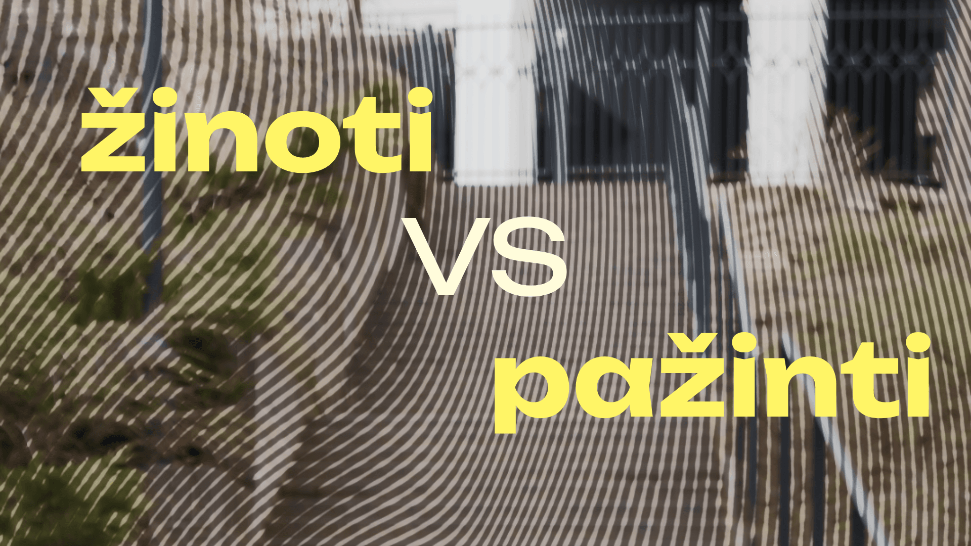 žinoti vs pažinti